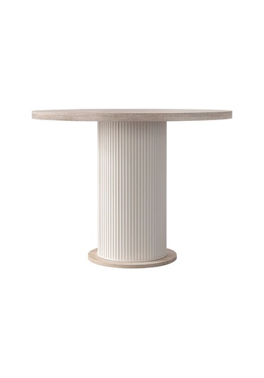 Traverten Yemek Masası Takımı 4 Kişilik Bej