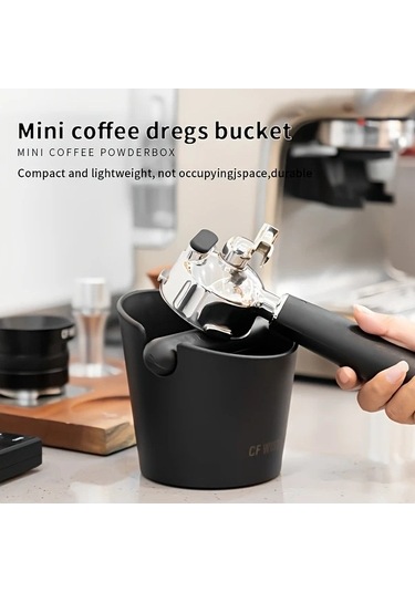 Fastbuy Dayanıklı Espresso Knock Box - Kompakt Kahve Atık Kutusu, Beyaz, Kaymaz Taban Beyaz