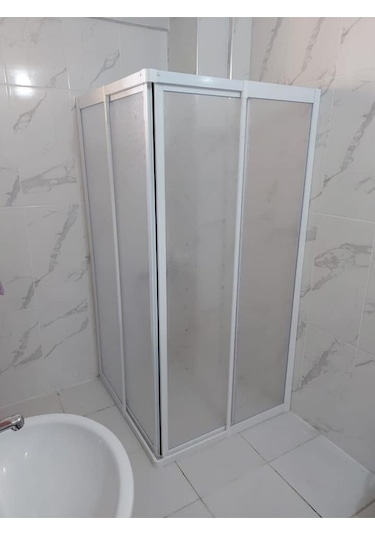 Nokta Duşakabin Teknesiz Kare Plastik Duşakabin Şeffaf