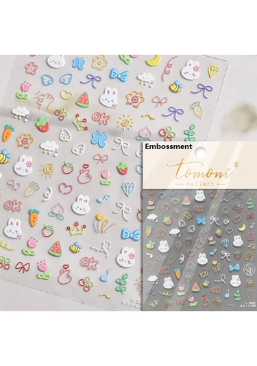 Pembe Saydam Şeftali Jöle Doku 5d Yumuşak Kabartmalı Kabartmalar Kendinden Yapışkanlı Nail Art Etiketler Sevimli Meyve 3d Manikür Çıkartmaları Nikel Serbest Beyaz