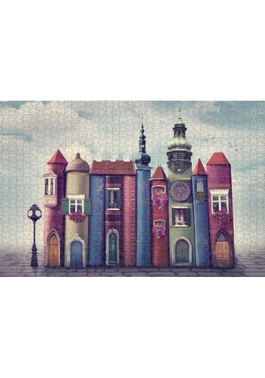 Nova 1000 Parça Kitapların Sihirli Dünyası Puzzle - Kitap Şehri