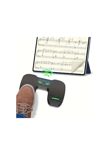 Fochsia Siyah Müzik Sayfa Çevirici Çift Pedallı Elektronik Kitap Çoklu Sistem Uyumlu Çalışma Modu