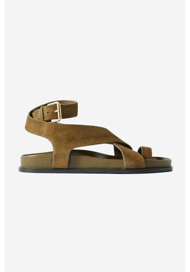 A Emery Jalen Süet Sandalet, Hazel Suede Army Yeşili Yeşil