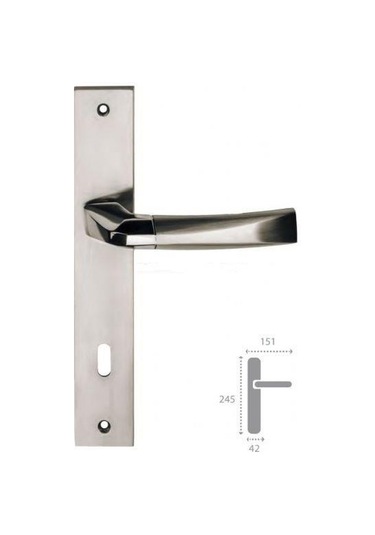 Kristal Saten Nikel Aynalı Kapı Kolu