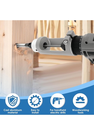 Xurunkeji Matkap Uçlu Kare Delik Matkap Ucu Adaptörü, Kesme Aparatı, Delik Matkabı Sabitleme Tutucu, Ahşap İşleme İçin Elektrikli Alet