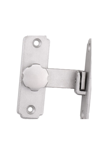 Homyl Sürgülü Ahır Kapı Mandalı Kilidi Sağ Açı Gümüş