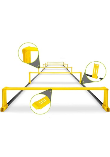 Antrenman Merdiveni 2'si 1 Arada Engel Ve Çeviklik Merdiveni 230 Sarı - Siyah