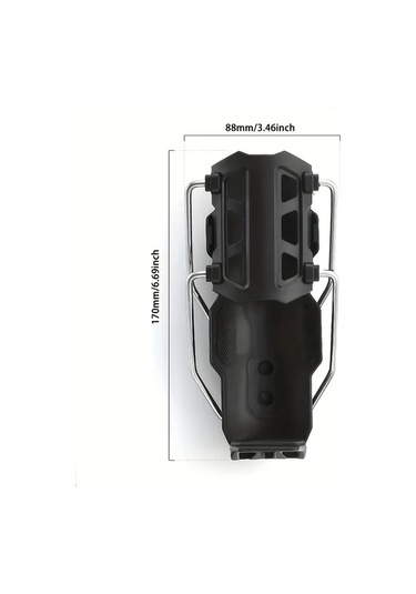 Hightower Black 360 Ayarlı Otomatik Sıkma Aletsiz Kurulum 32-77mm Tüm Şişeler İçin Motosiklet Bisiklet Bardak Tutucu Siyah