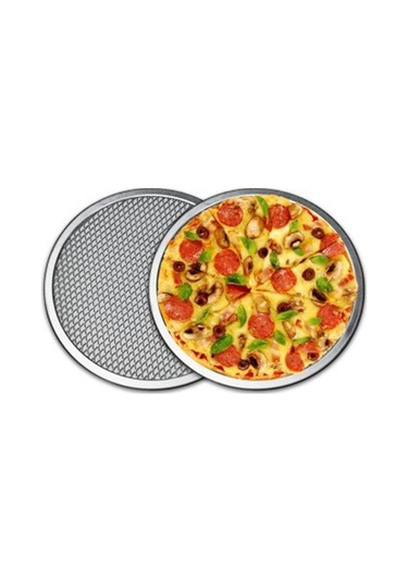 Tost Ve Kekler İçin De Kullanılabilen Çok Yönlü Pizza Tabağı 8 İnch Gümüş