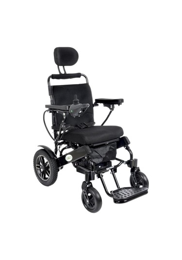 Creative Cr-6012 Lux Lityum Pilli Akülü Tekerlekli Sandalye Baş Destekli, Manuel Sırt Destekli
