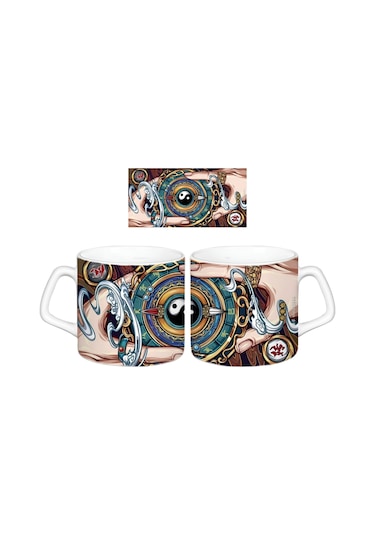 Yin Yang Kupa Bardak Tek Adet 0556 Çok Renkli