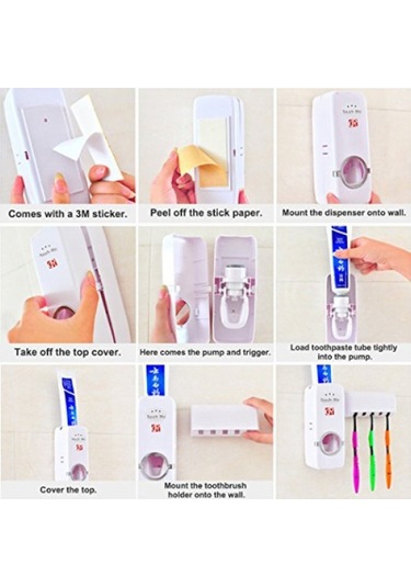 Diş Macunu Sıkacağı Fırçalık Çok Renkli