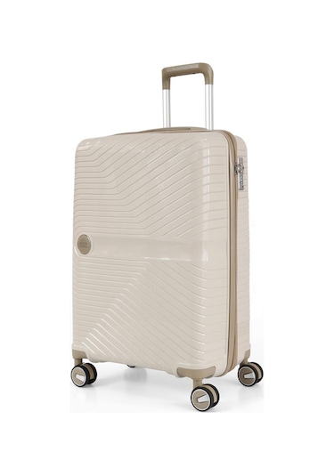 Ççs 5239 Polipropilen Kabin Boy Valiz Beyaz-bej Beyaz - Bej