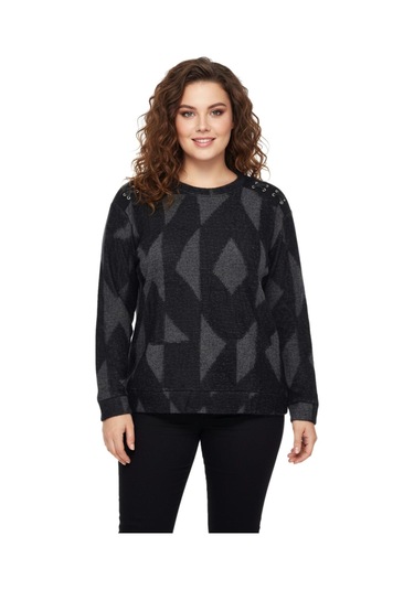 Linsolita Kadın Sıfıryaka Sweatshirt Bgl-st05113 Siyah