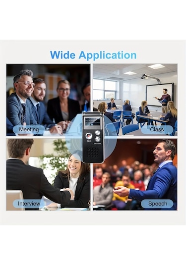 Elmpaly 32gb Gri Yükseltilmiş Ekranlı Mini Ses Kayıt Cihazı Ses Kaydı Mp3 Çalma Uzun Pil Ömrü