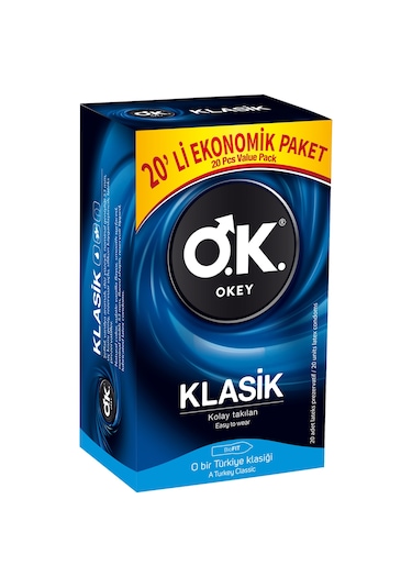 Okey Klasik Prezervatif 30'lu