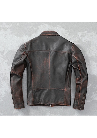 Eskitme Silme Mont Hakiki Deri Siyah - Kahverengi