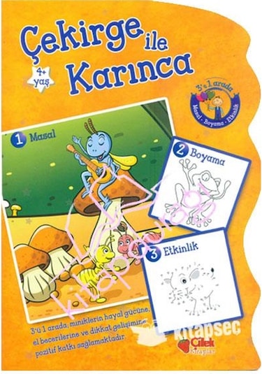 Masal Boyama Etkinlik Çekirge İle Karınca 2 - Çilek Yayınları
