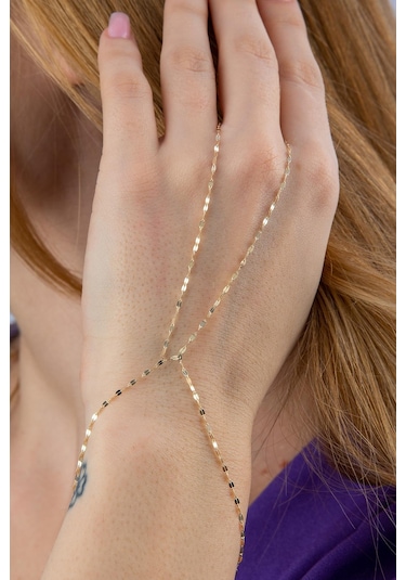 14 Ayar Altın Aynalı Zincir Şahmeran Sah0009 Sarı Altın