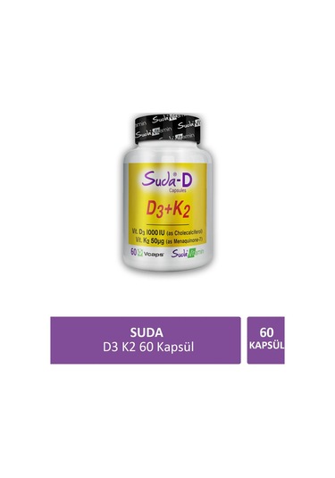 Suda Vitamin Suda-D Vitamin D3 K2 60 Veggy Kapsül