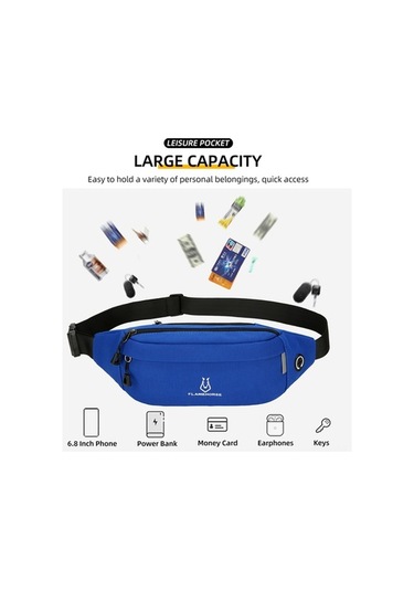 Willowhaven 3 Fermuarlı Bel Çantası - Telefon, Pasaport İçin Ideal - 37x8x12cm - Sarı - Oxford Kumaşlı, El Serbestlik, Hırsızlık Korumalı, Çoklu Kullanım Sarı