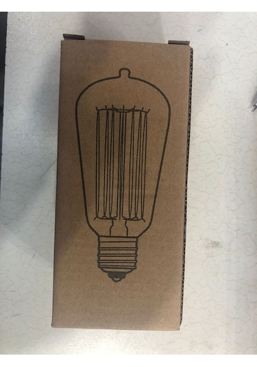 Edison Bulb St 64 E 27 40w Dimmer Uyumlu Düz Rustik Lamba