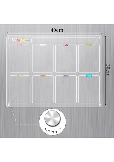 Dolıty Buzdolabı Için Manyetik Takvim Ofis Mutfak Tarzı Stil-a Yeşil
