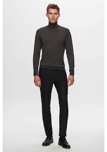 Ds Damat Regular Fit Antrasit Pamuk Karışımlı Balıkçı Yaka Triko Kazak 5HF06ORT12007 Antrasit