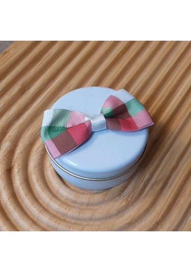 Uretti - Ayşe 7362 2654 El Yapımı Amber Çiçeği Kokulu Metal Kutuda Mum - 3 X 7 Cm Beyaz