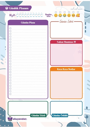 Plango Günlük Planlayıcı - Daily Planner - Ders Çalışma Planlayıc