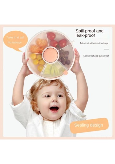 Dianziye Çocuk Atıştırmalıklarını Saklamak İçin Dönen, Kapaklı, Muhafaza Eden Taşınabilir Atıştırma Kutusu Yeşil