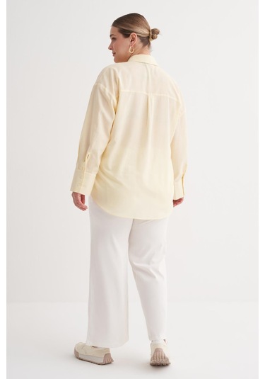 Basic Pamuk Gömlek-6217 Sarı