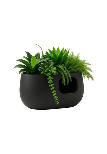 Modern Siyah Dekoratif Saksı