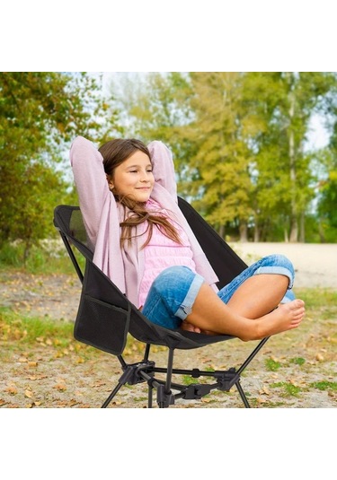 Dashanshop Haki Ultrahafif 4 Nesil Moon Lence Kamp Sandalyesi Kompakt Katlanabilir Aluminyum Cerceve Oxford Kumaş Yuruyus Daginlik Plaj Haki