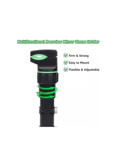 Novahub 360 Derecelik Ayarlanabilir Telefon Tutucu, Abs Malzeme, Genişlik 3-21mm, Telefon 50-100mm, Yeşil, Araba İçine Uygun Yeşil