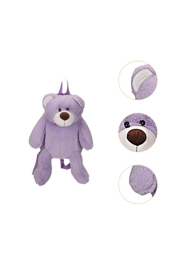 Suntek Kadınlar Üniversite Öğrencisi Için Peluş Hayvan Ayı Mor