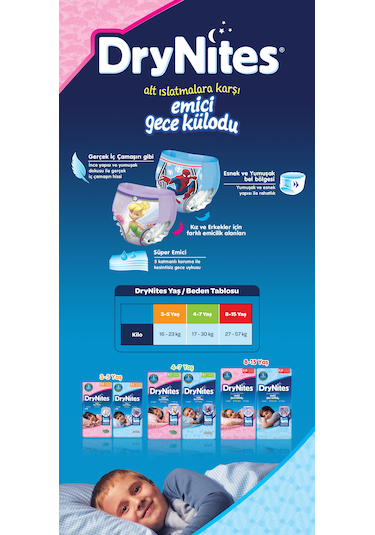 Huggies Drynites Gece Külodu Erkek 8-13 Yaş 3 Paket 27 Adet