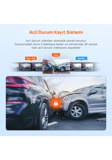 70mai Araç Kamerası A410 Ön Kamera+ Rc21 Arka Kamera Set 2.5k + 1080p Çift Kamera