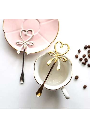 Lovyco Gümüş Renk Kalp Çay Kaşığı