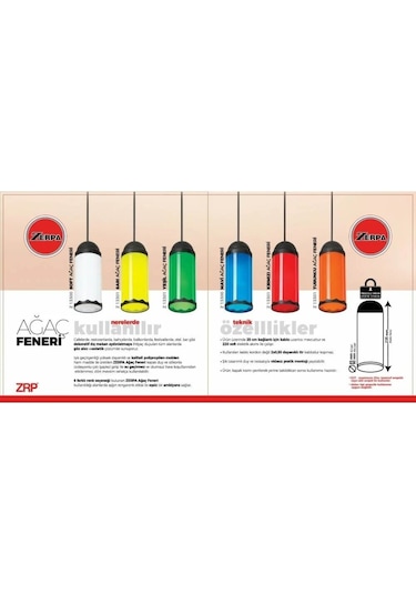 Zerpa 13302 Ağaç Feneri Plastik - Yeşil