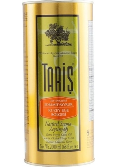 Tariş Kuzey Ege Bölgesi Natürel Sızma Zeytinyağı Teneke 2 x 2 L