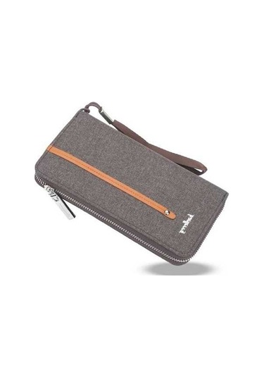 Zyzqstore Baellerry Kanvas Cüzdan Uzun Fermuarlı Vintage Çok Kartlı Debriyaj Erkek Kahve Kahverengi Kahverengi