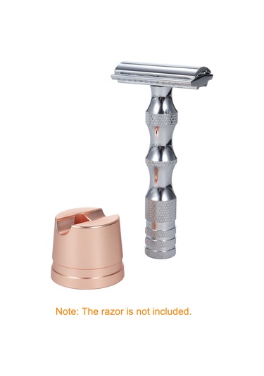 Mufunye Gül Altın Renkli Paslanmaz Çelik Tıraş Bıçağı Standı - Kompakt Ve Şık Tasarım