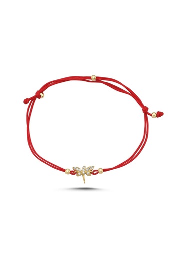 14 Ayar Yusufçuk Altın İpli Bileklik Renkli