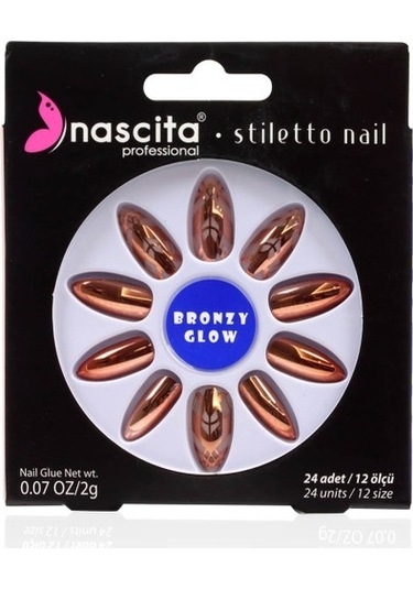 Nascita Stiletto Takma Tırnak - Metallic