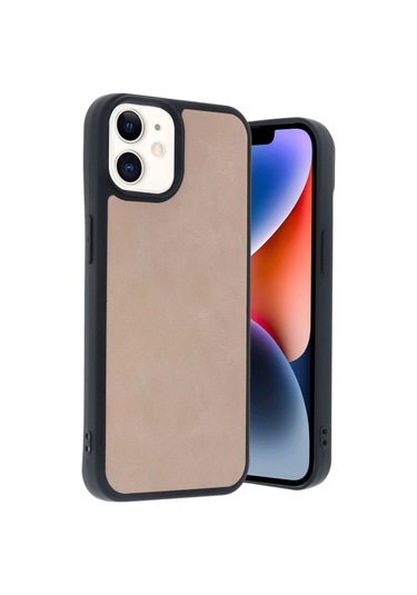 Mepa Apple, Uyumlu iPhone 11 Kılıf Aras Deri Kapak - Pudra Najmaddin standart