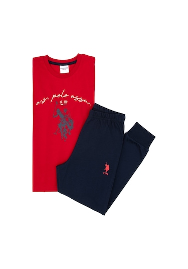 U.s. Polo Assn. Erkek Çocuk Kırmızı Pijama Takım 50318693-vr030 Kırmızı