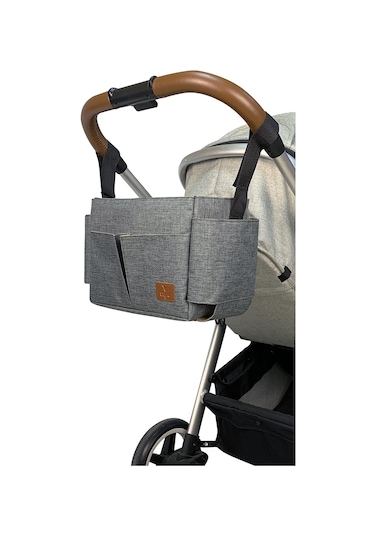 Stylo Jogging Bebek Arabası ve Düzenleyici Çanta Gri