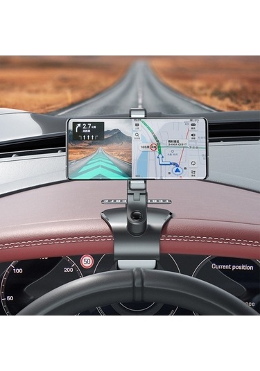 Wondernest 088 Park Telefonu İşaretli 360 Derece Dönen Araba Panel Telefon Tutucu Siyah Siyah