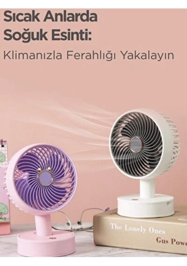 Aker İLT F-08 Pembe Mini Masa Fan Vantilatör